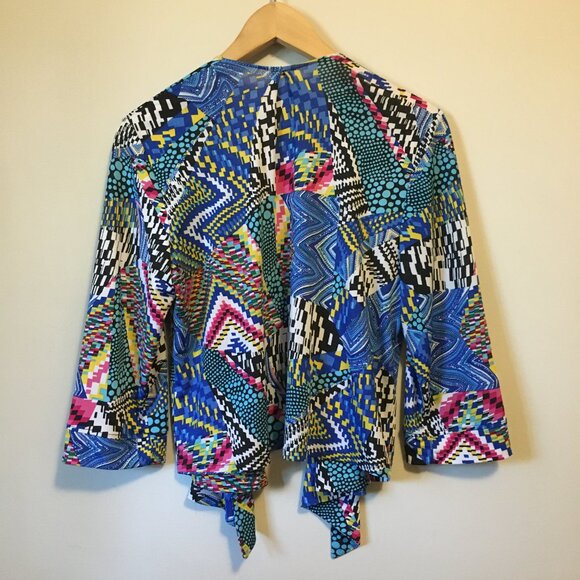 Midnight Circus Rainbow Rave Handmade Cascading Collar Cardigan - Picture 2 of 16